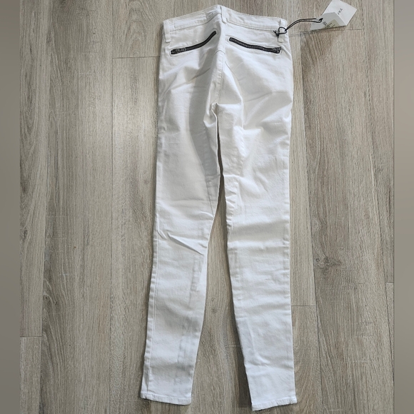 Rag & Bone Womans White High Rise Biker Jean NWT (24) - Picture 8 of 12